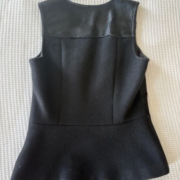 THEORY Etia Calf Hair Yoke Top - Picture 4 of 6